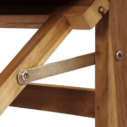 Folding Director's Chair Grau 56 x 54 x 87 cm Massivholz Teak