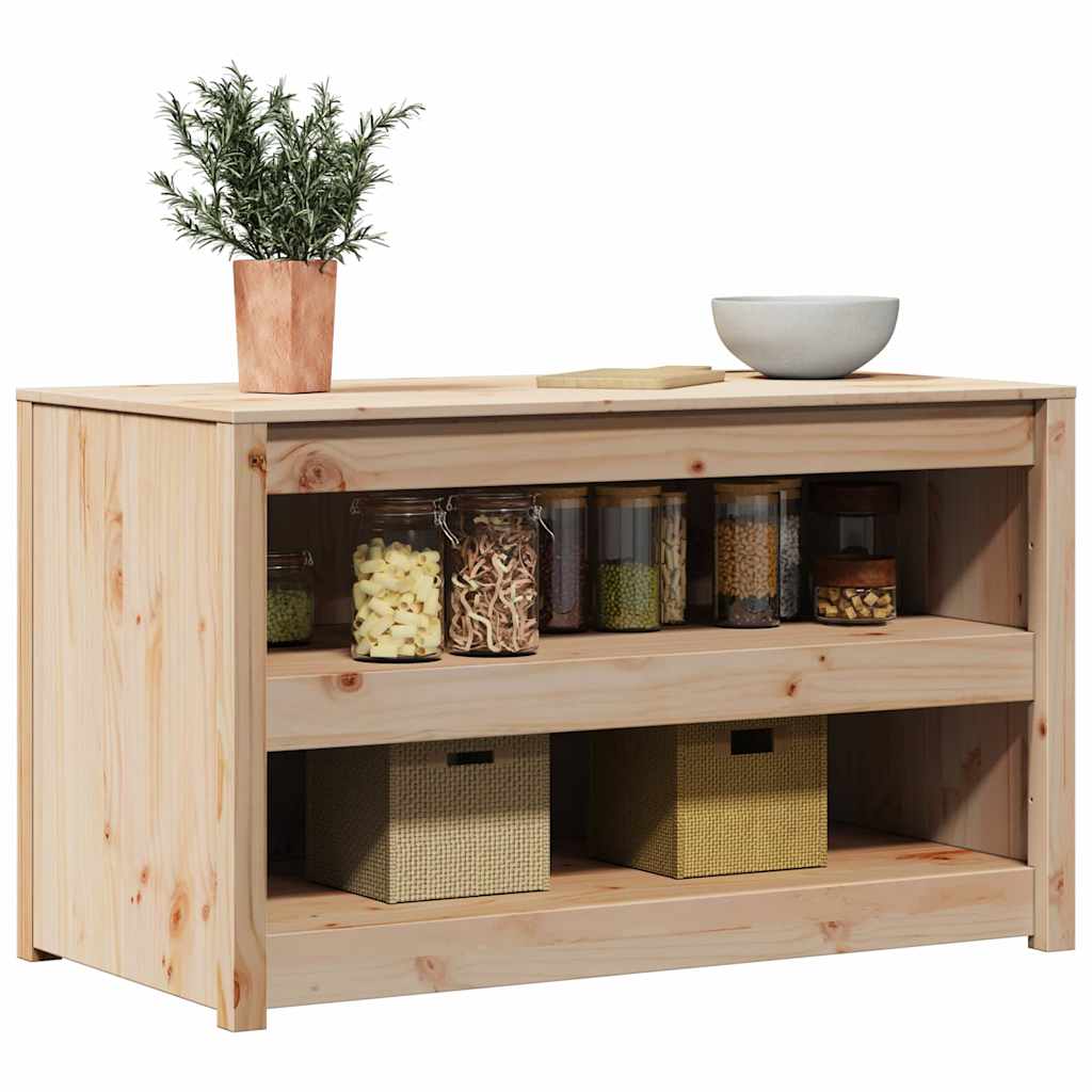 Küchenschrank Braun 106 x 55 x 64 cm Massivholz Kiefer