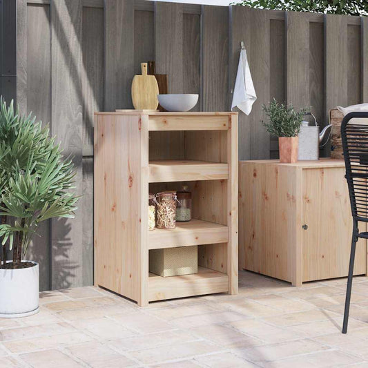 Outdoor Küchenschrank 55x55x92 cm Massivholz Kiefer