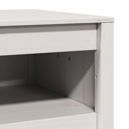 Küchenschrank mit Regal Weiß 55 x 55 x 92 cm Massivholz Kiefer