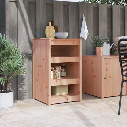Küchenschrank mit Regal Braun 55 x 55 x 92 cm Massivholz Kiefer