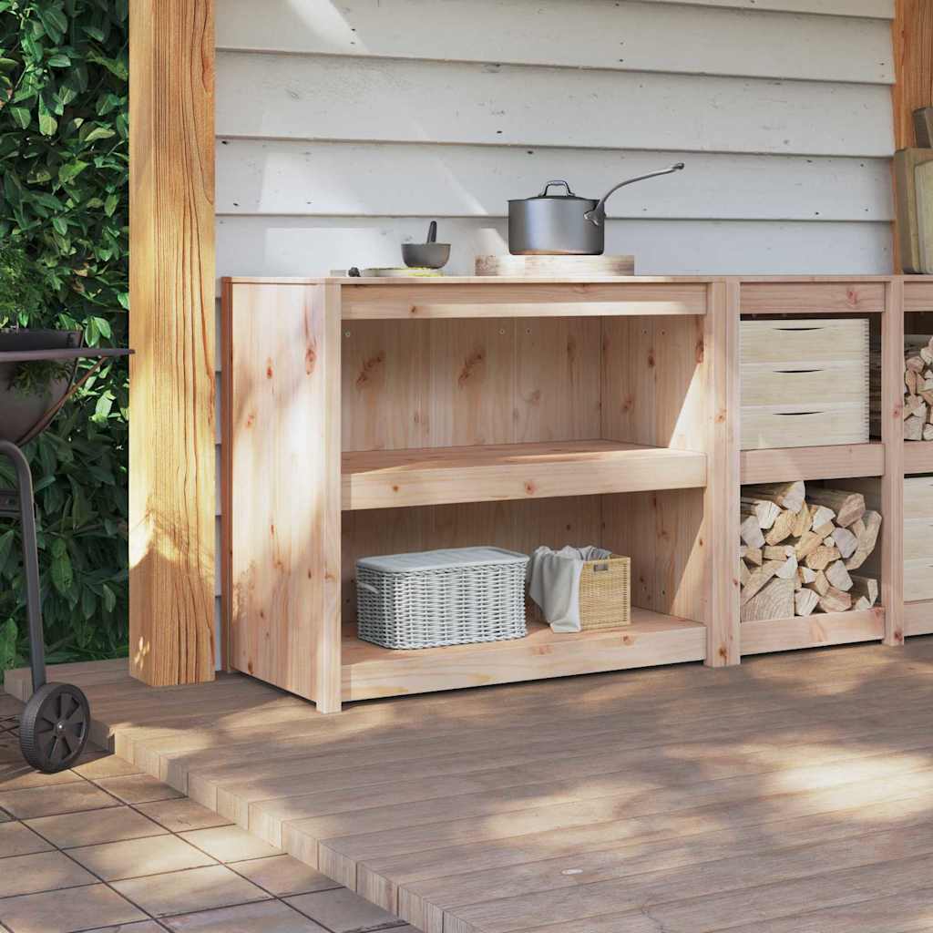 Küchenschrank mit Regal Braun Eichen-Optik 106 x 55 x 92 cm