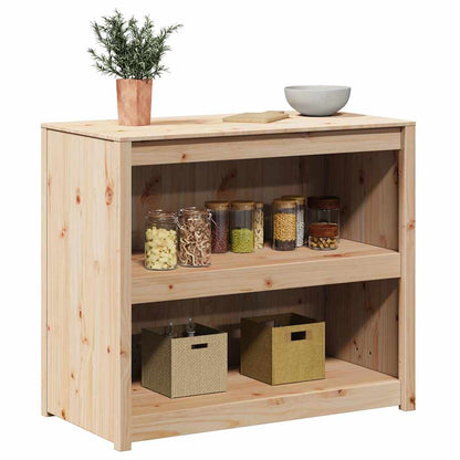 Küchenschrank Braun 106 x 55 x 92 cm Massivholz Kiefer
