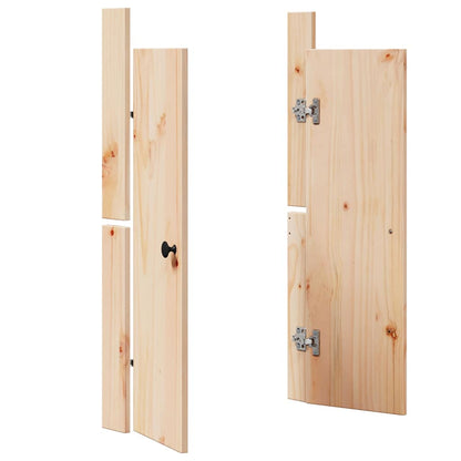 Küchentür mit Tür 2 pcs Creme 50 x 9 x 82 cm Massivholz Kiefer