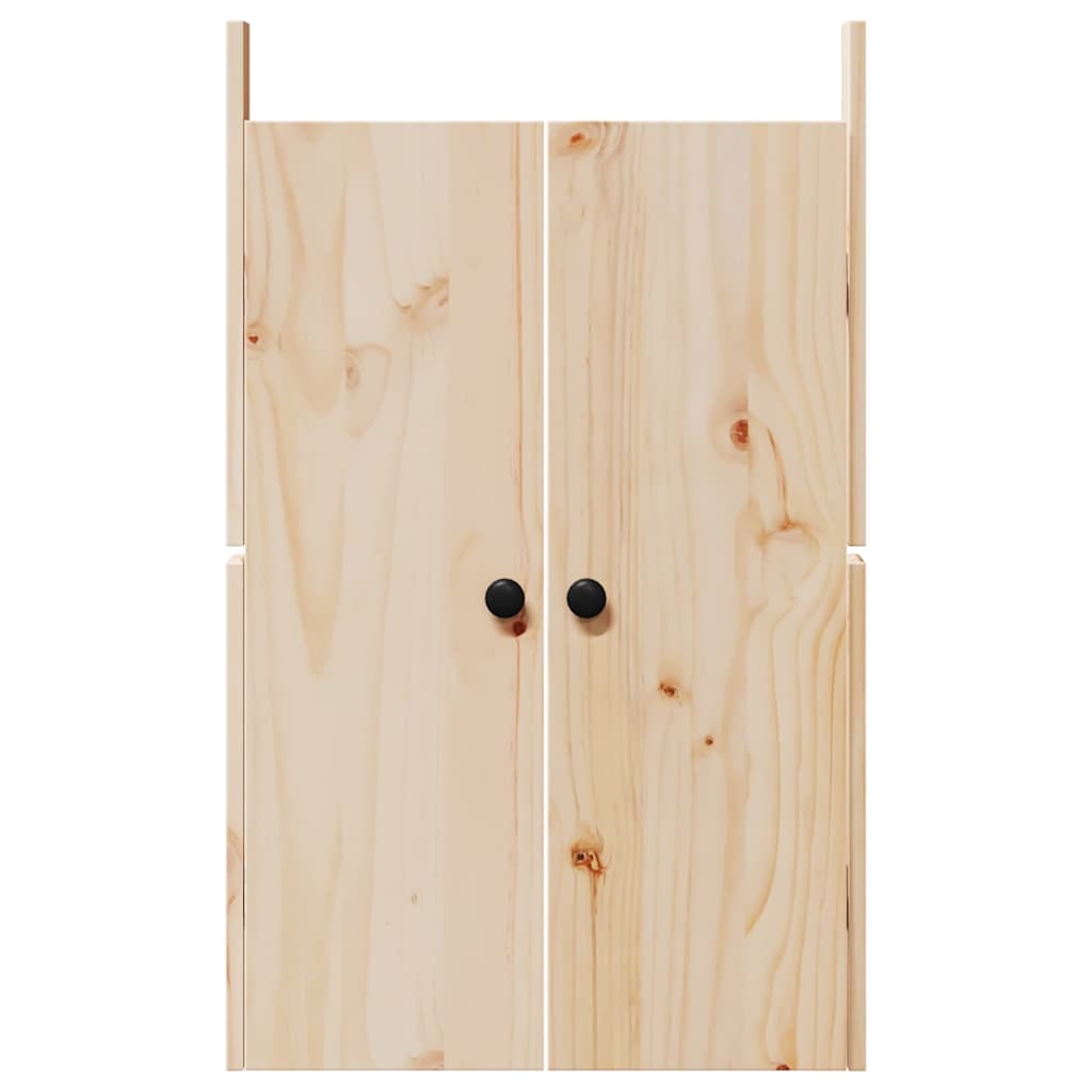 Küchentür mit Tür 2 pcs Creme 50 x 9 x 82 cm Massivholz Kiefer