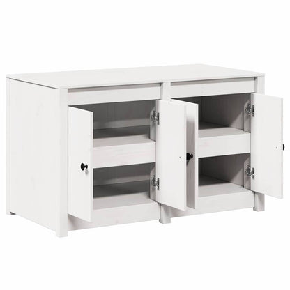 Outdoor Küchenunterschrank Weiß 106x55x64 cm Massivholz Kiefer
