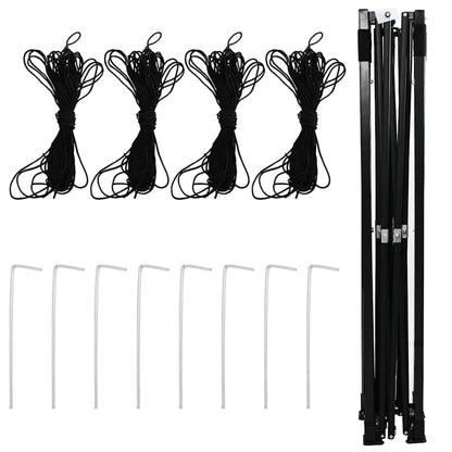 Gewächshaus mit Dach Grün 200 x 200 x 300 cm Stahl