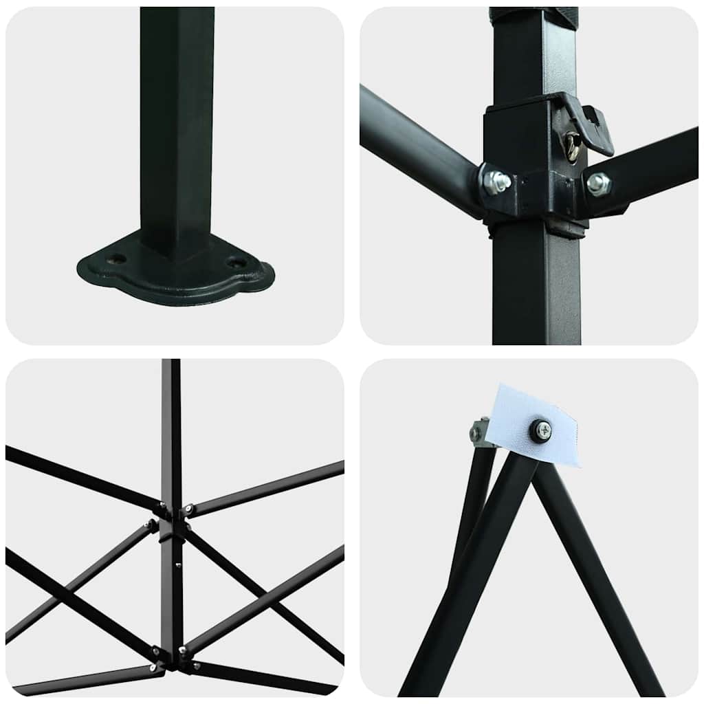 Gewächshaus mit Dach Grün 290 x 290 x 315 cm Stahl