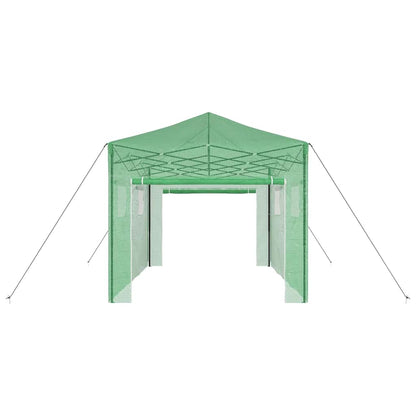 Gewächshaus mit Dach Grün 290 x 430 x 315 cm Stahl