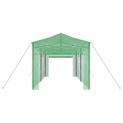 Gewächshaus mit Dach Grün 290 x 580 x 315 cm Stahl