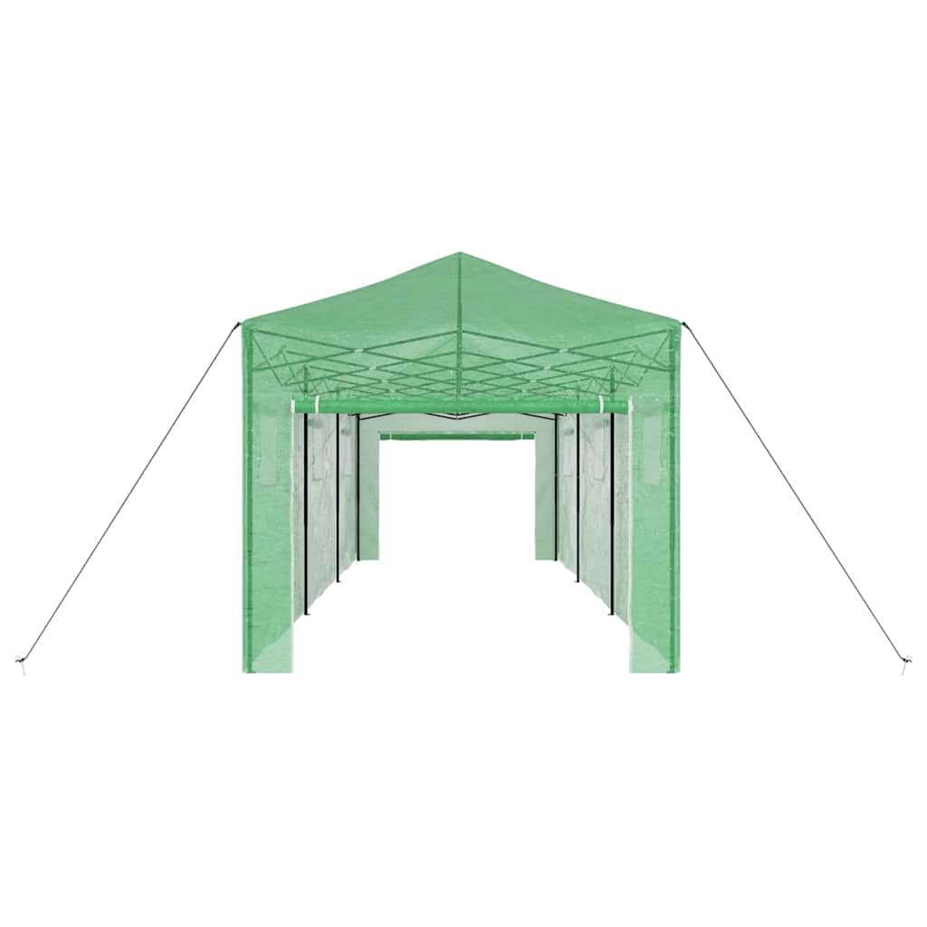 Gewächshaus mit Dach Grün 290 x 870 x 315 cm Stahl