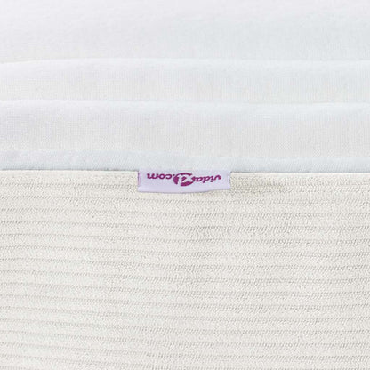 Bettmatratze mit Matratze Creme 90 x 200 cm Stoff