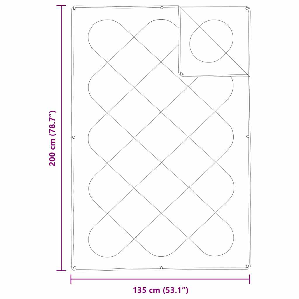 2-in-1 Bettdecke Weiß 135 x 200 cm Polyester