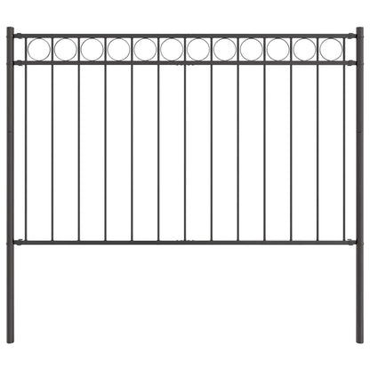 Gartenzaun Grau Stahl