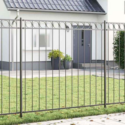 Gartenzaun Grau Stahl