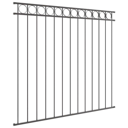Gartenzaun Grau Stahl