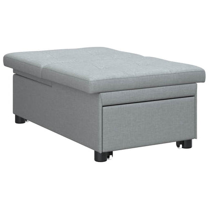 Sofa Bett Hellgrau 194 x 67 x 37 cm Stoff