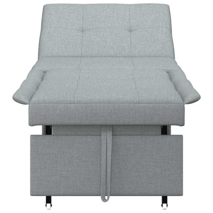 Sofa Bett Hellgrau 194 x 67 x 37 cm Stoff
