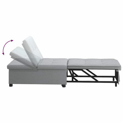 Sofa Bett Hellgrau 194 x 67 x 37 cm Stoff