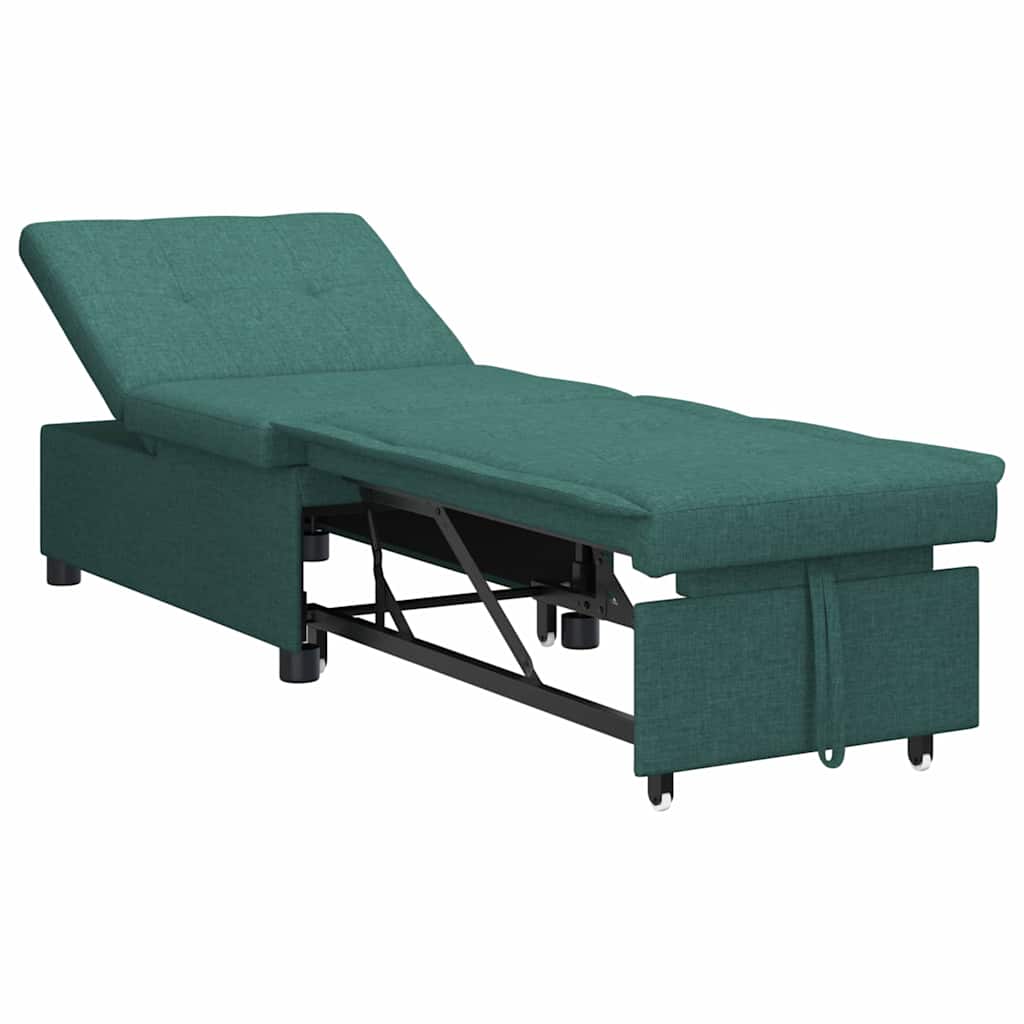Sofa Bett Dunkelgrün 194 x 67 x 37 cm Stoff