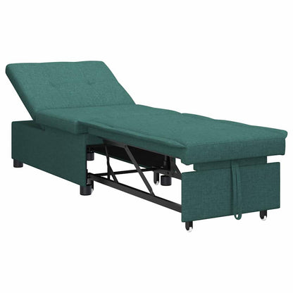 Sofa Bett Dunkelgrün 194 x 67 x 37 cm Stoff