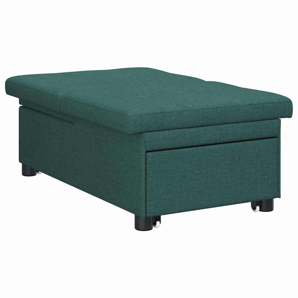 Sofa Bett Dunkelgrün 194 x 67 x 37 cm Stoff