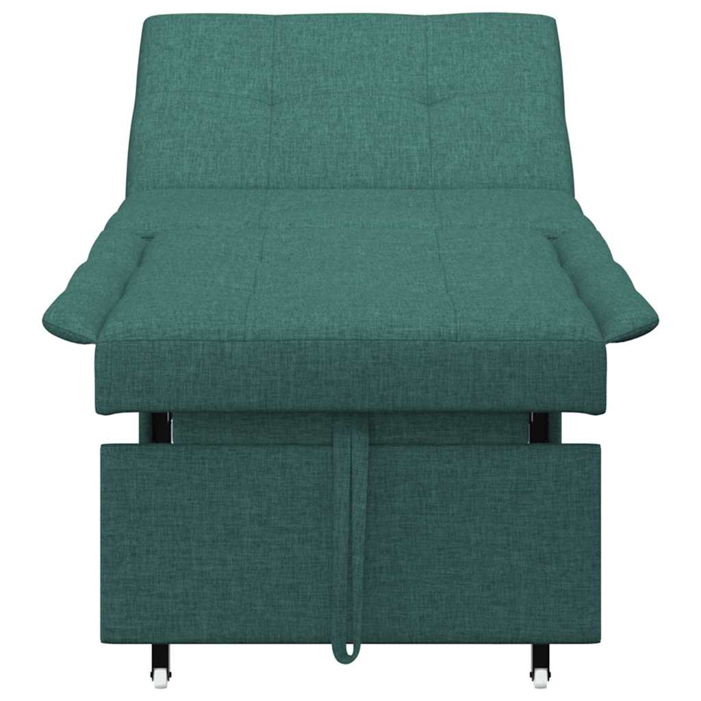 Sofa Bett Dunkelgrün 194 x 67 x 37 cm Stoff