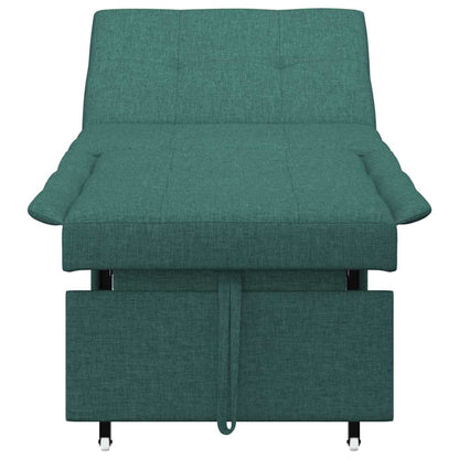 Sofa Bett Dunkelgrün 194 x 67 x 37 cm Stoff