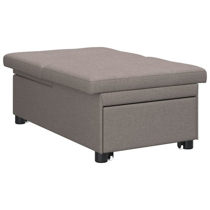 Sofa Bett Taupe 194 x 67 x 37 cm Stoff