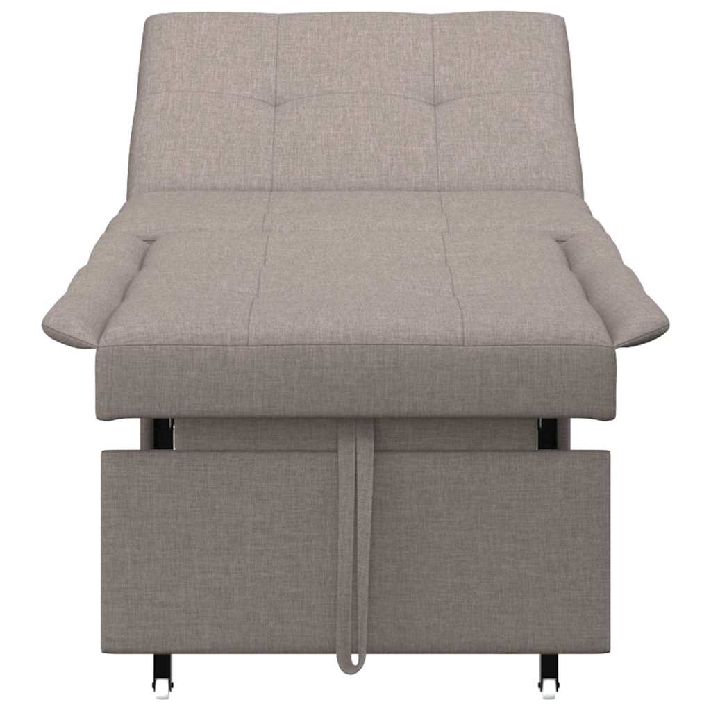 Sofa Bett Taupe 194 x 67 x 37 cm Stoff