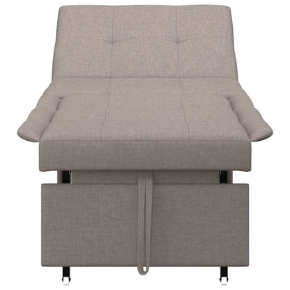 Sofa Bett Taupe 194 x 67 x 37 cm Stoff