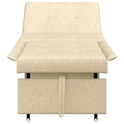 Sofa Bett Creme 194 x 67 x 37 cm Stoff
