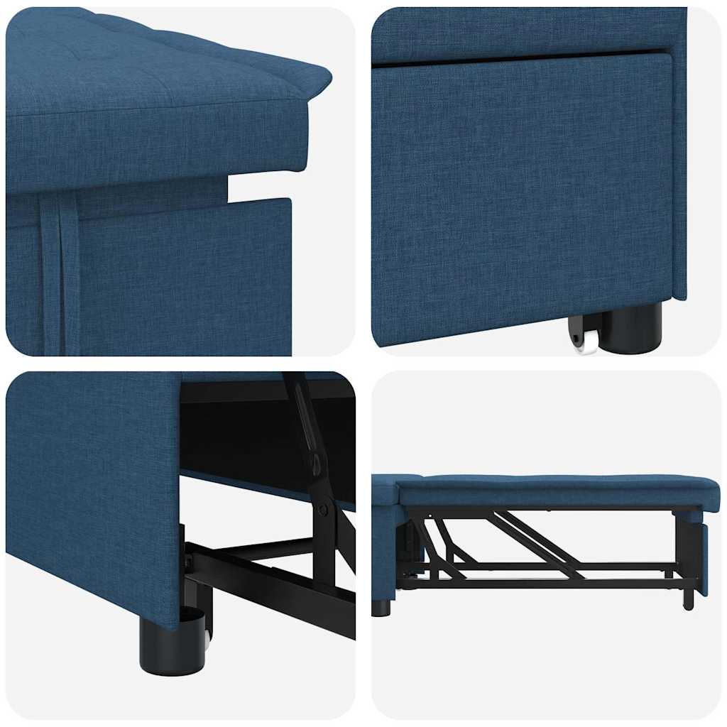 Sofa Bett Blau 194 x 67 x 37 cm Stoff
