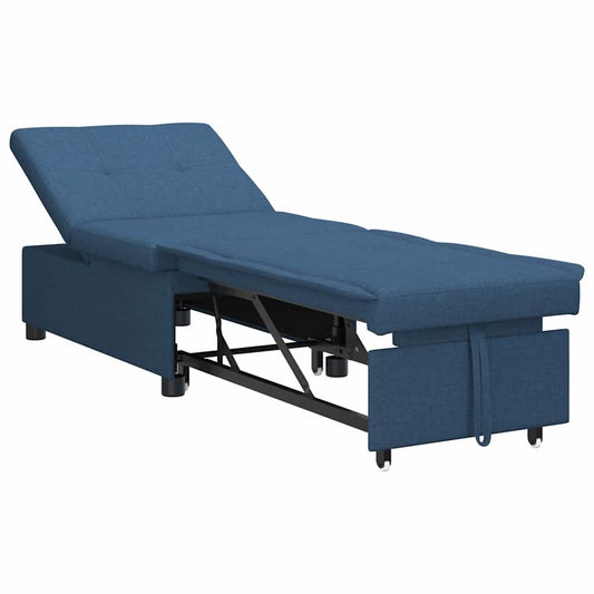 Sofa Bett Blau 194 x 67 x 37 cm Stoff