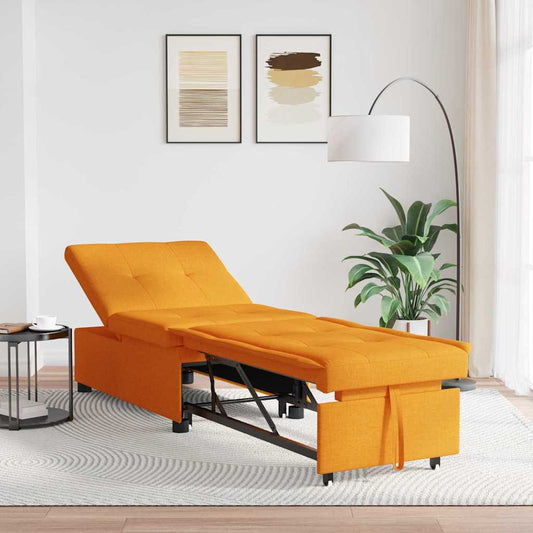 Sofa Bett Dunkelgelb 194 x 67 x 37 cm Stoff