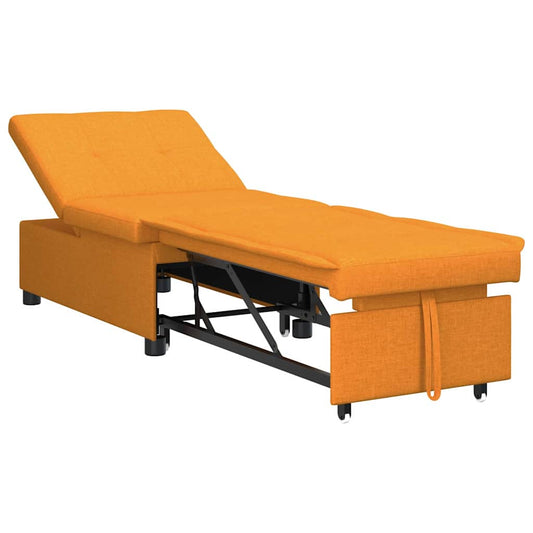 Sofa Bett Dunkelgelb 194 x 67 x 37 cm Stoff