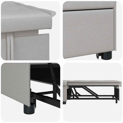 Sofa Bett Grau 194 x 67 x 37 cm Stoff