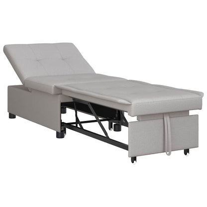 Sofa Bett Grau 194 x 67 x 37 cm Stoff