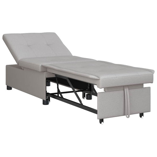 Sofa Bett Grau 194 x 67 x 37 cm Stoff