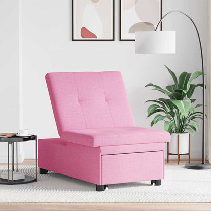 Sofa Bett Rosa 194 x 67 x 37 cm Stoff