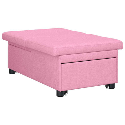 Sofa Bett Rosa 194 x 67 x 37 cm Stoff