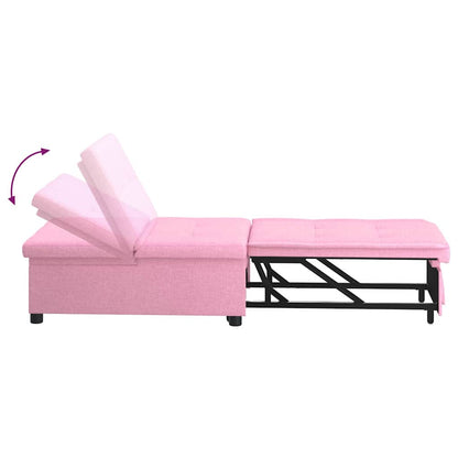 Sofa Bett Rosa 194 x 67 x 37 cm Stoff