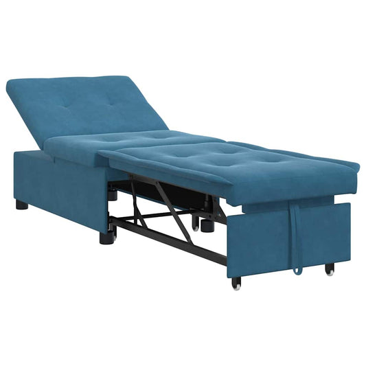 Schlafsofa Blau 67 x 194 x 38 cm Samt