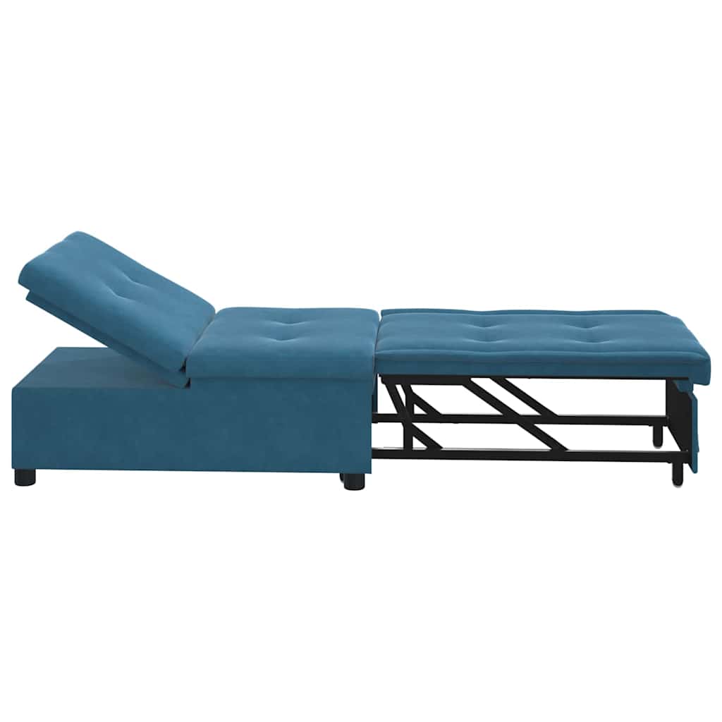 Schlafsofa Blau 67 x 194 x 38 cm Samt