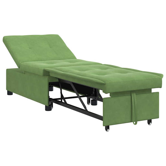 Schlafsofa Hellgrün 67 x 194 x 38 cm Samt