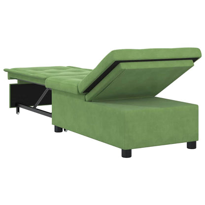 Schlafsofa Hellgrün 67 x 194 x 38 cm Samt