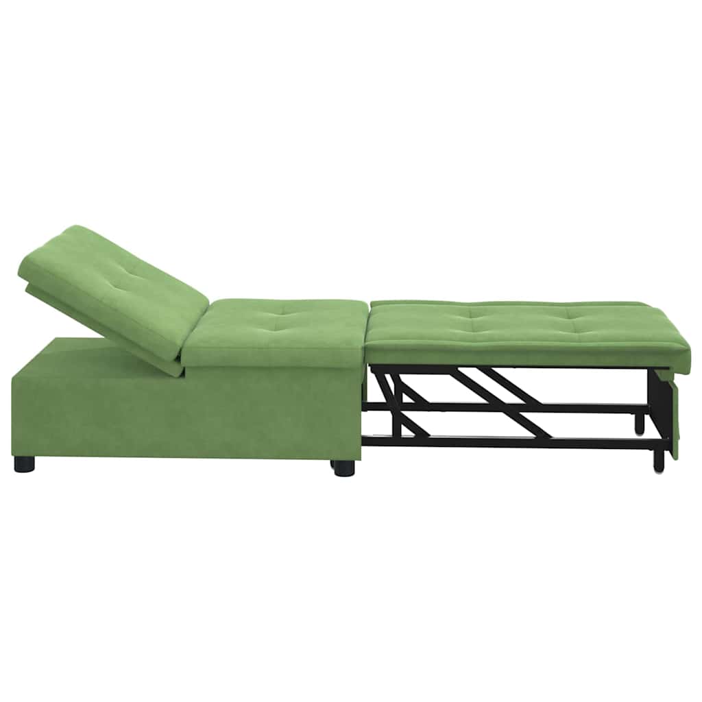 Schlafsofa Hellgrün 67 x 194 x 38 cm Samt