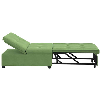 Schlafsofa Hellgrün 67 x 194 x 38 cm Samt