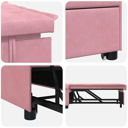 Schlafsofa Rosa 67 x 194 x 38 cm Samt
