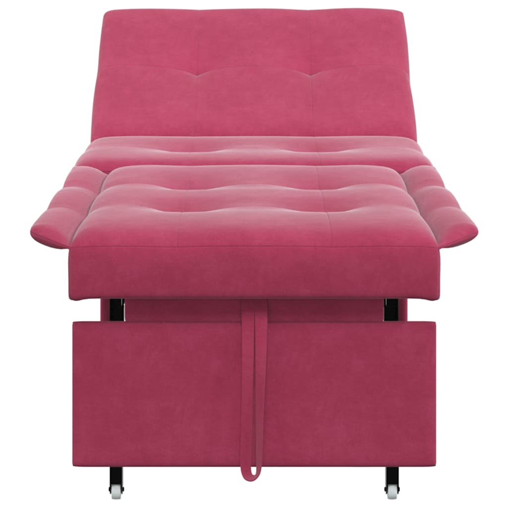 Schlafsofa Weinrot 67 x 194 x 38 cm Samt